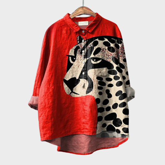 Bente - Luipaard Blouse